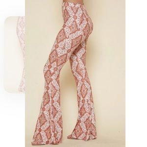 Orange bell bottom pants